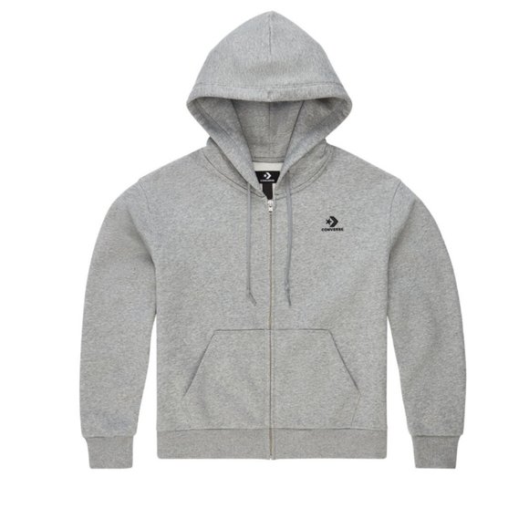 Converse Tops - 🌸Sale🌸 Converse Star Chevron Hoodie Sweatshirt Gray Women's Size 10008818-A03